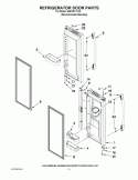 REFRIGERATOR DOOR PARTS Diagram and Parts List for GI6FARXXY02  Whirlpool Refrigerator
