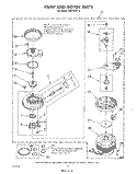 PUMP AND MOTOR Diagram and Parts List for DU8700XT3  Whirlpool Dishwasher