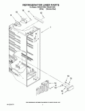 REFRIGERATOR LINER PARTS Diagram and Parts List for ID5HHEXVQ00  Whirlpool Refrigerator