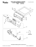 TOP AND CONSOLE PARTS Diagram and Parts List for YWED97HEXW3  Whirlpool Dryer
