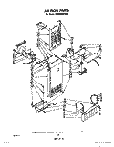 AIR FLOW Diagram and Parts List for ED25SMXLWR0  Whirlpool Refrigerator