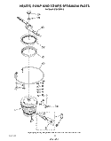HEATER, PUMP AND LOWER SPRAY ARM Diagram and Parts List for DU8750XT3  Whirlpool Dishwasher