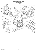 BULKHEAD PARTS, OPTIONAL PARTS (NOT INCLUDED) Diagram and Parts List for IGD4300SQ0  Inglis Dryer