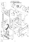 CABINET Diagram and Parts List for LGR5644EQ1  Whirlpool Dryer
