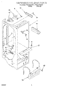 REFRIGERATOR LINER Diagram and Parts List for 3VED23DQEN01  Whirlpool Refrigerator