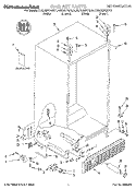 CABINET, LITERATURE Diagram and Parts List for KSRS25FGWH01  KitchenAid Refrigerator