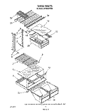 SHELF Diagram and Parts List for ET18AKXTN02  Whirlpool Refrigerator