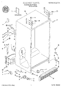 CABINET, LITERATURE Diagram and Parts List for 3XART725F02  Whirlpool Refrigerator