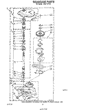 GEARCASE Diagram and Parts List for LA5311XPW5  Whirlpool Washer