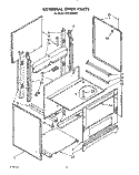 EXTERNAL OVEN, LIT/OPTIONAL Diagram and Parts List for RF0100XRW1  Whirlpool Range