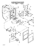 DISPENSER FRONT Diagram and Parts List for KSRS25QXAL11  KitchenAid Refrigerator