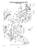 CONTROLS AND REAR PANEL Diagram and Parts List for LA7000XTN0  Whirlpool Washer