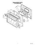 OVEN DOOR Diagram and Parts List for KEMS376TWH2  KitchenAid Microwave Oven Combo