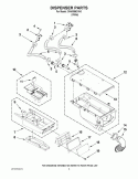 Part Location Diagram of WPW10440593 Whirlpool OVERLAY**COMMERCIAL LAUNDRY