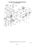 MAGNETRON AND AIR FLOW Diagram and Parts List for MW3200XW0  Whirlpool Microwave