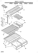 SHELF Diagram and Parts List for ET18NKXAW03  Whirlpool Refrigerator