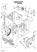 CABINET PARTS Diagram and Parts List for IGD4100SQ0  Inglis Dryer