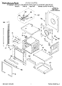 OVEN Diagram and Parts List for KEBS107DWH7  KitchenAid Wall Oven