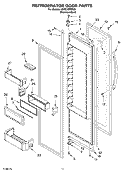 REFRIGERATOR DOOR PARTS Diagram and Parts List for KSSC36FMS00  KitchenAid Refrigerator