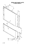 DOOR AND PANEL Diagram and Parts List for KUDS22HT0  KitchenAid Dishwasher