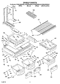 SHELF PARTS Diagram and Parts List for KTRS19KKBT03  KitchenAid Refrigerator