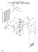 AIR FLOW Diagram and Parts List for GD25DIXHT00  Whirlpool Refrigerator