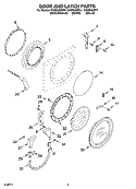 DOOR AND LATCH PARTS Diagram and Parts List for GHW9400PT1  Whirlpool Washer
