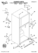 CABINET PARTS Diagram and Parts List for ET8FTEXMQ00  Whirlpool Refrigerator
