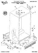 CABINET Diagram and Parts List for 8ED22DQXDW01  Whirlpool Refrigerator
