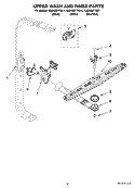 UPPER WASH AND RINSE PARTS Diagram and Parts List for KUDK03FTSS1  KitchenAid Dishwasher
