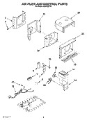 AIR FLOW AND CONTROL PARTS Diagram and Parts List for ACM122PT0  Whirlpool Air Conditioner