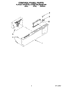 CONTROL PANEL PARTS Diagram and Parts List for KUDT03FTBL0  KitchenAid Dishwasher