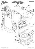 SECTION Diagram and Parts List for LER5638AW3  Whirlpool Dryer