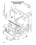 FRAME AND TANK Diagram and Parts List for KUDA23HYWH1  KitchenAid Dishwasher