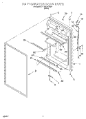 REFRIGERATOR DOOR Diagram and Parts List for RT18ECRFW00  Roper Refrigerator