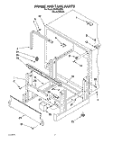 FRAME AND TANK Diagram and Parts List for KUDB23HB0  KitchenAid Dishwasher