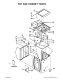 Part Location Diagram of WPW10550304 Whirlpool LID & BUMPER ASSEMBLY (CHROME SHADOW)