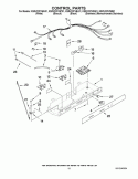 CONTROL PARTS Diagram and Parts List for KSRV22FVSS01  KitchenAid Refrigerator