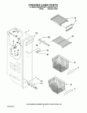 FREEZER LINER PARTS Diagram and Parts List for 6GD25DCXHS11  Whirlpool Refrigerator