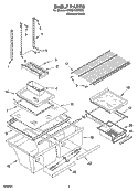 SHELF PARTS Diagram and Parts List for GT2SHKXMS02  Whirlpool Refrigerator