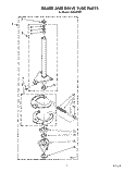 BRAKE AND DRIVE TUBE Diagram and Parts List for LA6040XTF1  Whirlpool Washer