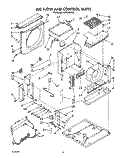 AIR FLOW AND CONTROL Diagram and Parts List for AR1800XW0  Whirlpool Air Conditioner