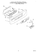 CONTROL PANEL Diagram and Parts List for KUDI24SEBL0  KitchenAid Dishwasher