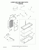 LOWER UNIT AND TUBE PARTS Diagram and Parts List for KSSC48FTS04  KitchenAid Refrigerator
