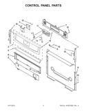 Part Location Diagram of WPW10545222 Whirlpool Control Panel