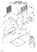 UNIT Diagram and Parts List for ET8CHMXKT00  Whirlpool Refrigerator