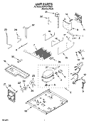 UNIT PARTS Diagram and Parts List for KDDA27TRS01  KitchenAid Refrigerator