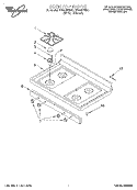 COOKTOP Diagram and Parts List for SF305PEEN0  Whirlpool Range