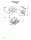 DISHRACK PARTS Diagram and Parts List for DU811SWPQ4  Whirlpool Dishwasher