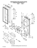 REFRIGERATOR DOOR PARTS Diagram and Parts List for KFIS27CXBL3  KitchenAid Refrigerator